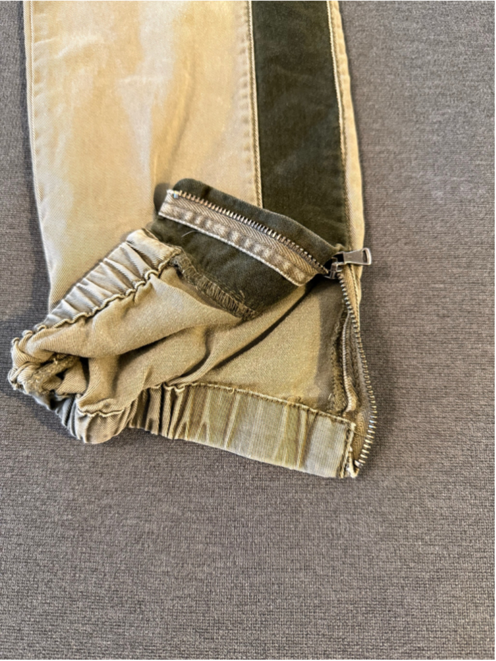 Dear John Olive Green Contrast Side Stripe Jogger Pants Utility Cargo Size 28 - Picture 11 of 14